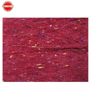 Hot Sale popular blended polyester acrylic knot yarn with lurex sequin yarn fancy yarn for knitting
