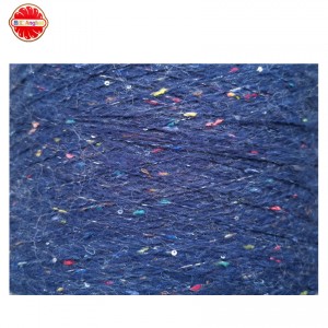 Hot Sale popular blended polyester acrylic knot yarn with lurex sequin yarn fancy yarn for knitting