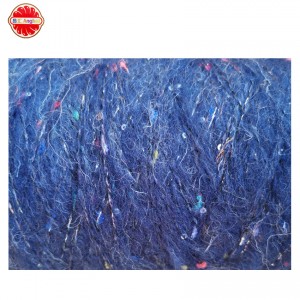 Hot Sale popular blended polyester acrylic knot yarn with lurex sequin yarn fancy yarn for knitting