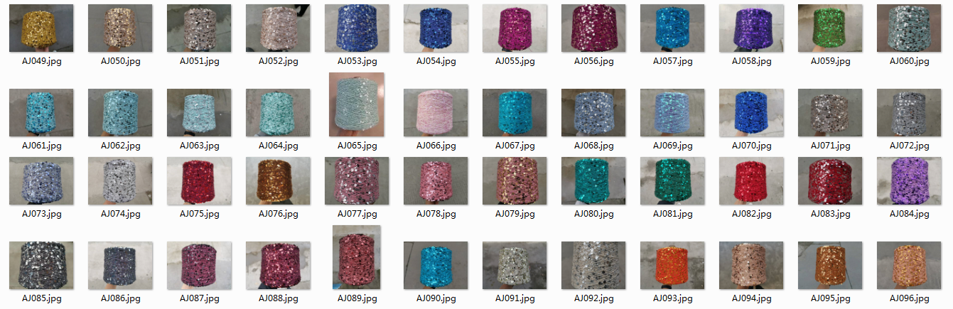 Hot Sales in Russia colorful 3mm+6mm cotton sequins fancy yarn for hand knitting