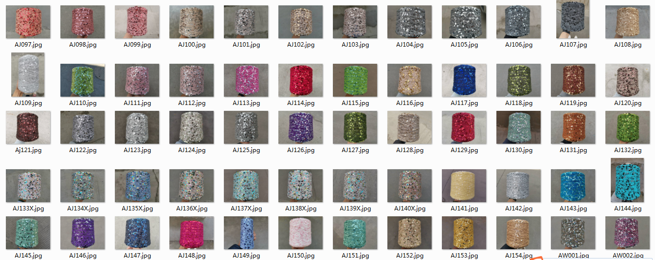 3MM+6MM sequin yarn 100% cotton fancy yarn for hand knitting yarn