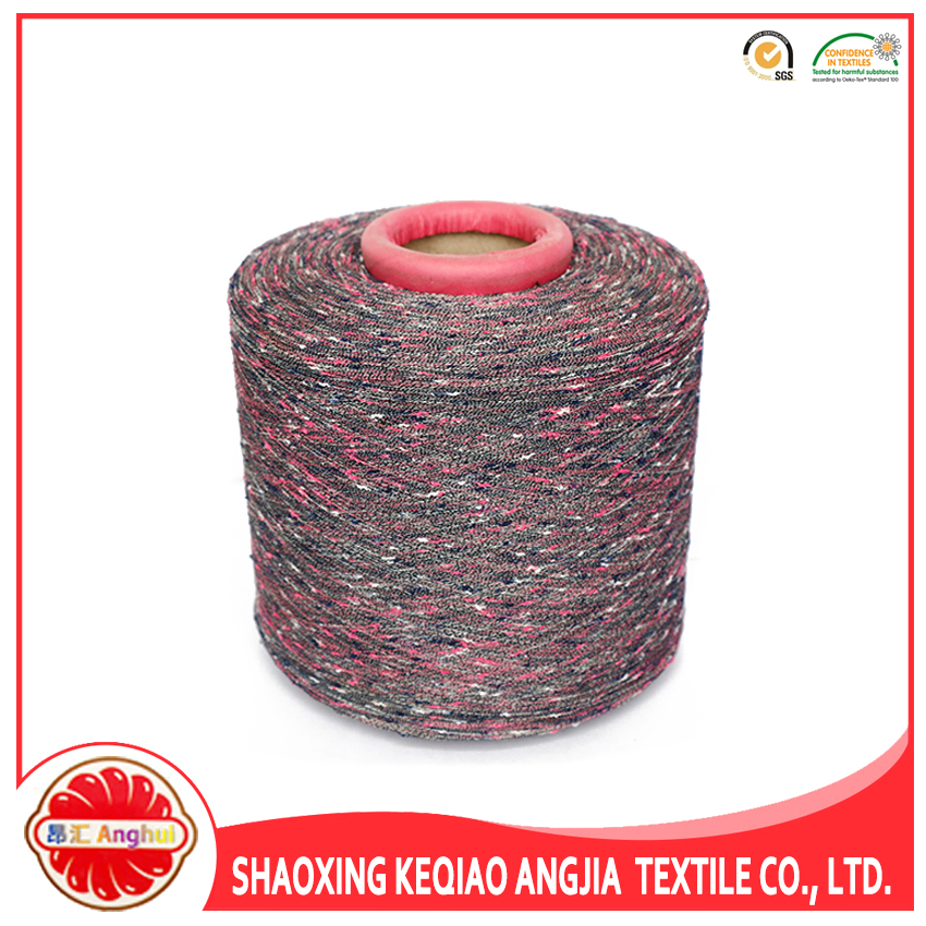 knitting knop yarn 1/11NM polyester space dyed knot yarn