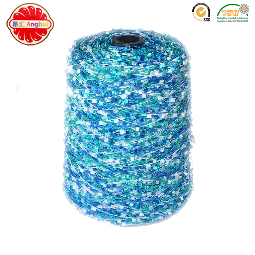 1/6NM 100% Polyester Space Dyed Toothbrush Yarn Feather Yarn