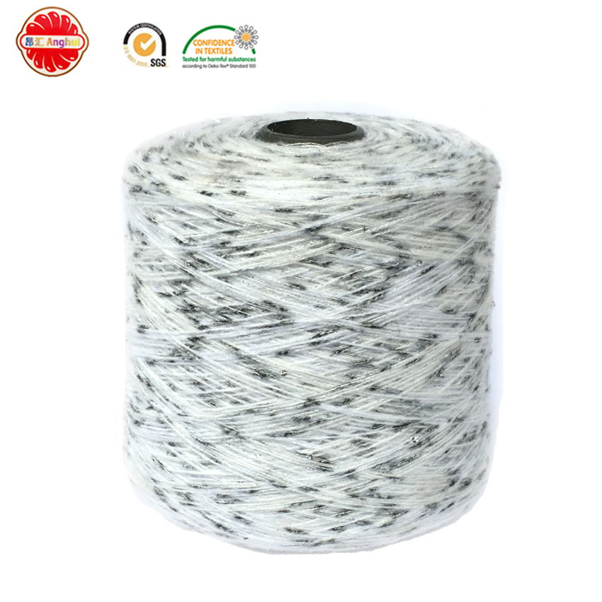 french cashmere lurex metallic polyester yarn knitting crochet sequin yarn for scarf and sweater