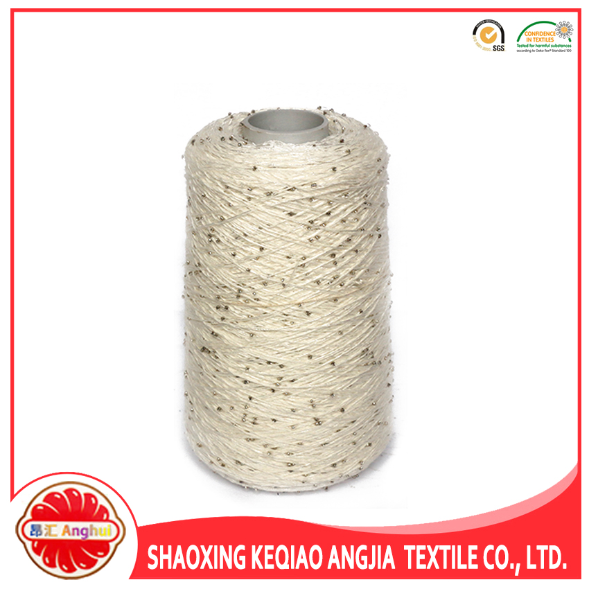 Best Selling Premium Fancy Polyester Beads Yarn for Knitting and Weaving