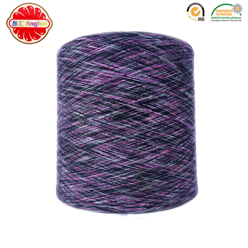 21S Polyester Spun knitting space dyed yarn for socks