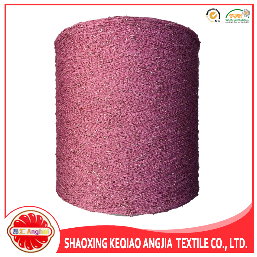 Metallic lurex knot yarn