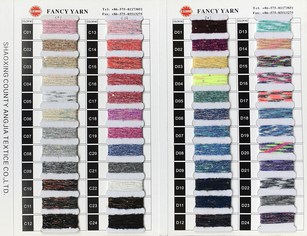 64%polyester cashmere 34.5%lurex metallic fancy yarn crochet sequin yarn for fashion sweater