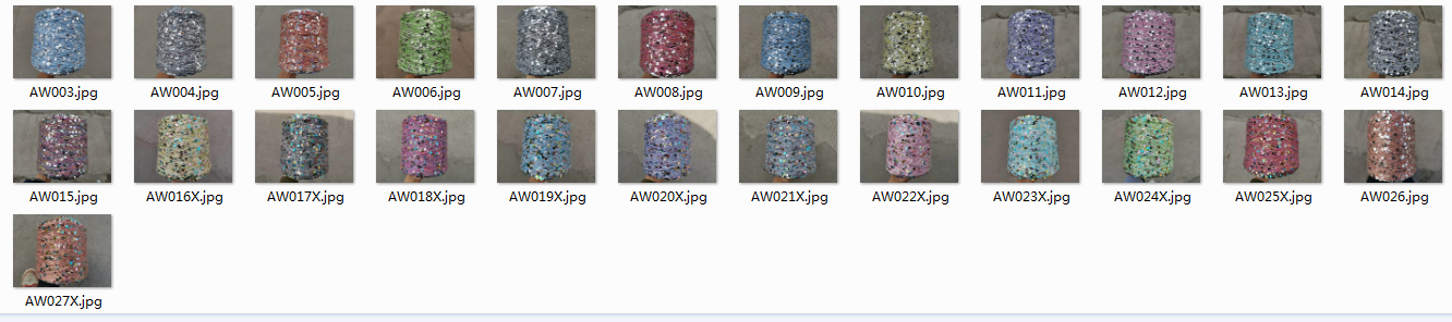 100% cotton sequin yarn 3MM+6MM sequin for hand knitting yarn