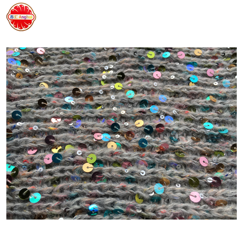 Colorful Sequins Yarn All In Stock Cotton Thread with 3MM+6MM Sequin Hand Knitting Fancy Sequins Yarn